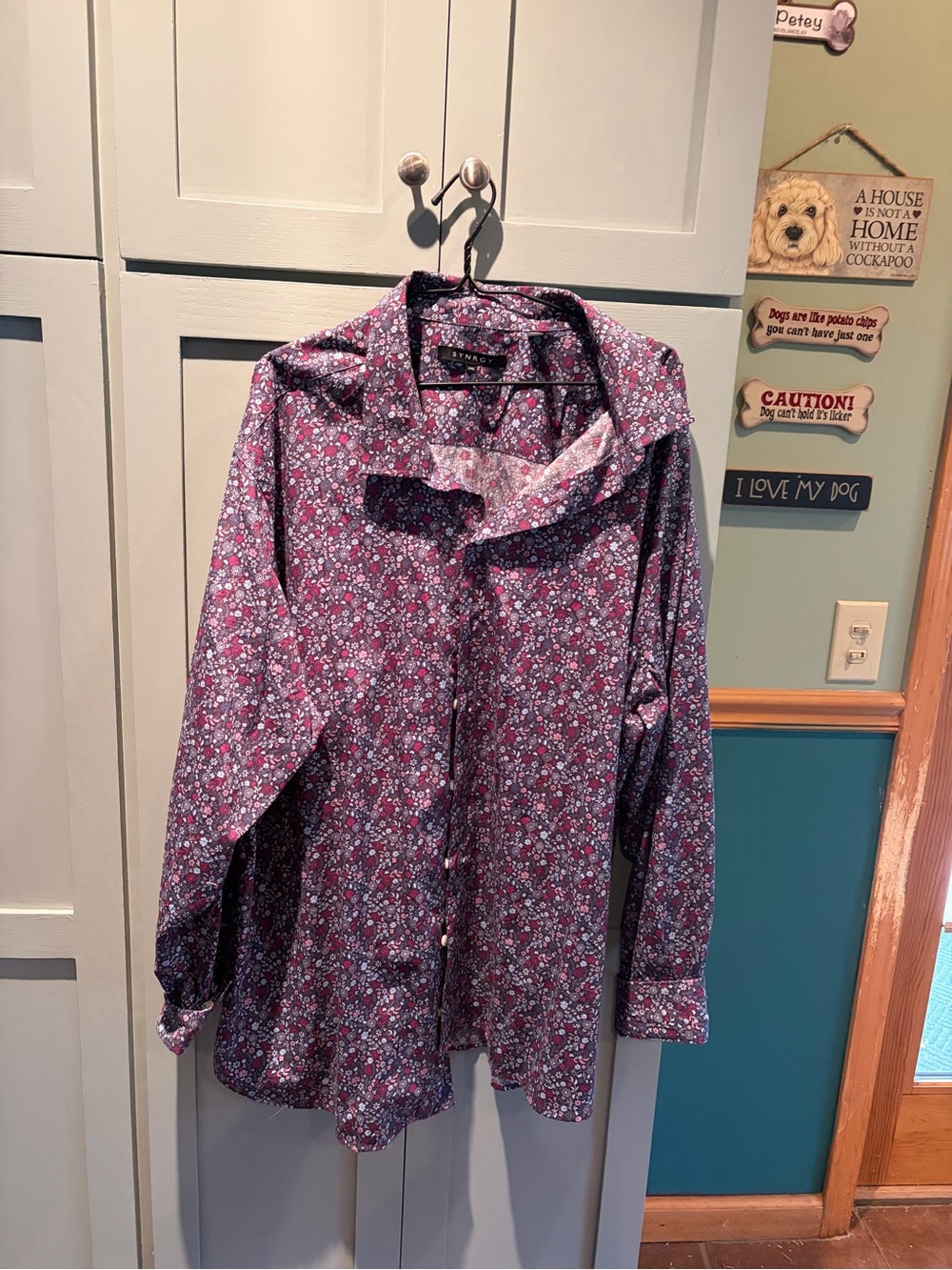 Synergy Plum and Pink Floral Blouse